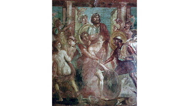 Image of mural of house in Pompeii