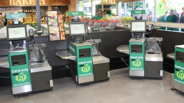 Supermarket self-service checkouts